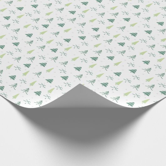 Pine Tree Forest Gift Wrap Wrapping Papier Geschenkpapier (Ecke)