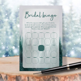 Pine Tree Forest Green Brautparty Bingo