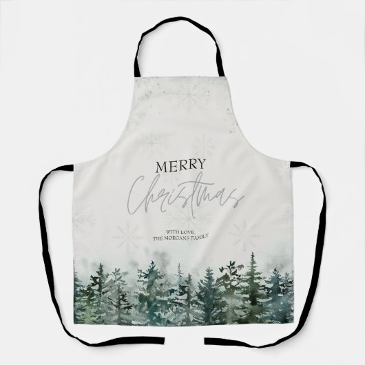 Pine Tree Forest Holiday Schürze (Vorderseite)