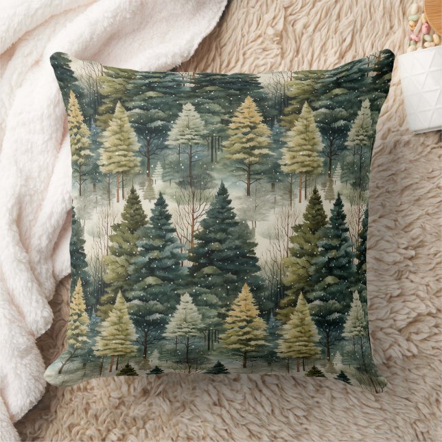 Pine Tree Forest Kissen (Decke)