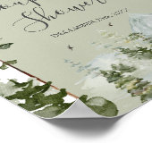 Pine Tree Forest Mountain Couple Shower Welcome Poster (Ecke)