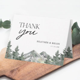 Pine Tree Forest Mountain Thema Hochzeit Vielen Da Karte