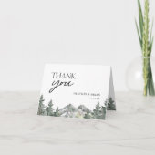 Pine Tree Forest Mountain Thema Hochzeit Vielen Da Karte (Vorderseite)