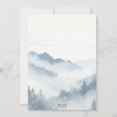 Pine Tree Forest Mountain Winter Brautparty Einladung (Rückseite)