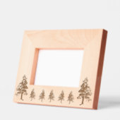 Pine Tree Forest Nature Foto Geätzte Rahmen (Links)