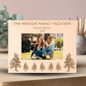 Pine Tree Forest Nature Foto gravierte Rahmen