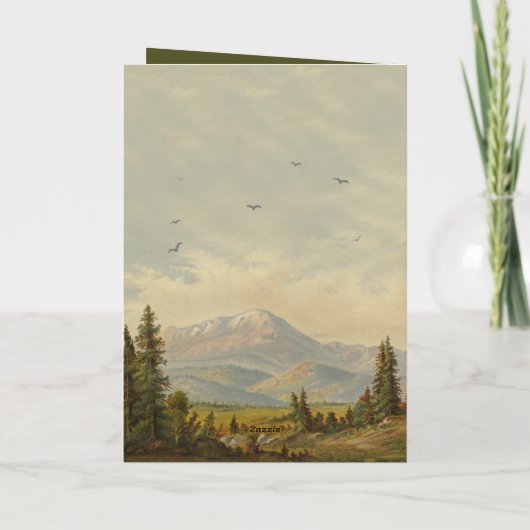 Pine Tree Forest Order of Service Wedding Programm (Rückseite)