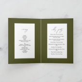Pine Tree Forest Order of Service Wedding Programm (Innenseite)