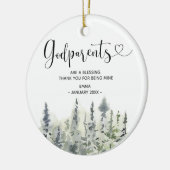 Pine Tree Forest Personalisiert Godeltern Weihnach Keramik Ornament (Links)