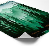 Pine tree forest poster (Ecke)