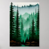 Pine tree forest poster (Vorne)