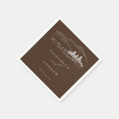 Pine Tree Forest Rustic Mountains Hochzeit Serviette (Ecke)