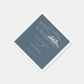 Pine Tree Forest Rustic Mountains Hochzeit Serviette (Ecke)
