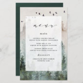 Pine Tree Forest Rustic Themed Wedding Karten (Vorne/Hinten)