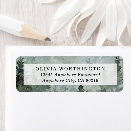 Pine Tree Forest Rustic Wasserfarbe Hochzeit (Insitu)