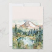 Pine Tree Forest Rustic Watercolor Themed Bridal Einladung (Rückseite)