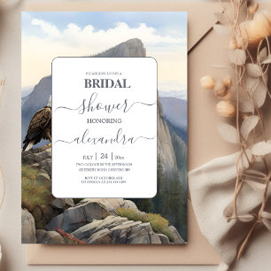 Pine Tree Forest Rustic Watercolor Themed Bridal Einladung