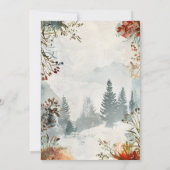 Pine Tree Forest Rustikale Hochzeit Einladung (Rückseite)