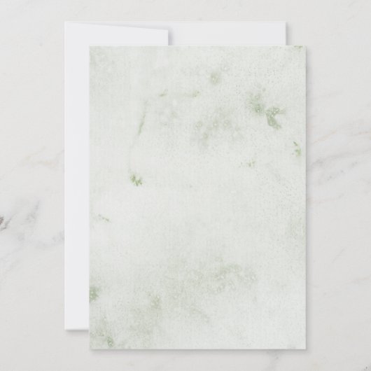 Pine Tree Forest Rustikale Hochzeit mit Wasserfarb Einladung (Rückseite)