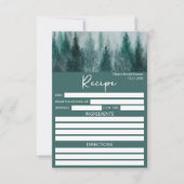 Pine Tree Forest Wasserfarbe Rezept für die Braut (Vorderseite)