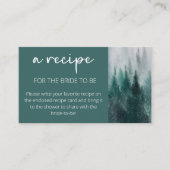 Pine Tree Forest Wasserfarbe Rezept für die Braut Begleitkarte (Vorderseite)