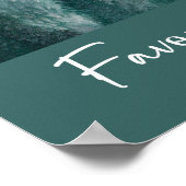 Pine Tree Forest Watercolor Grüne Favoriten Poster (Ecke)