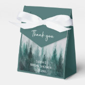 Pine Tree Forest Watercolor Grünes Brautparty Geschenkschachtel (Vorderseite)