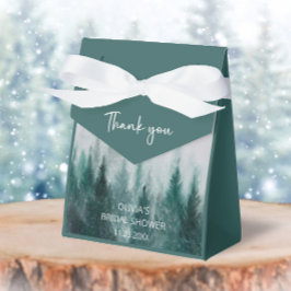 Pine Tree Forest Watercolor Grünes Brautparty Geschenkschachtel