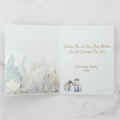 Pine Tree Forest Watercolor Weihnachten Karte (Innenseite)