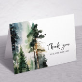 Pine Tree Forest Wedding Danke Karte