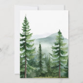 Pine Tree Forest Wedding Einladung (Rückseite)