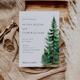 Pine Tree Forest Wedding Einladung