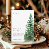 Pine Tree Forest Wedding Einladung