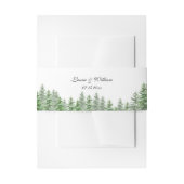 Pine Tree Forest Wedding Einladungsbanderole (Vorderseite Beispiel)