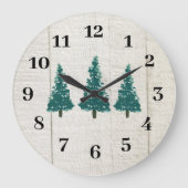 Pine Tree Forest Wilderness Große Wanduhr (Vorderseite)