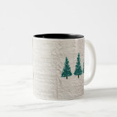 Pine Tree Forest Wilderness Zweifarbige Tasse (VorderseiteRechts)