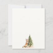 Pine tree fox Weihnachtsfeier Party Einladung (Rückseite)