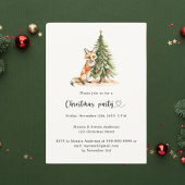 Pine tree fox Weihnachtsgebäck Party Einladung