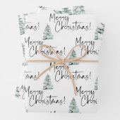 Pine Tree Frohe Weihnachten Geschenkpapier Set (Beispiel)