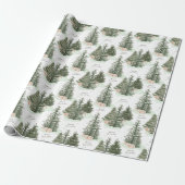 Pine Tree Frohe Weihnachtsgeschenk Geschenkpapier (Ungerollt)