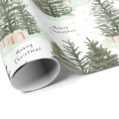 Pine Tree Frohe Weihnachtsgeschenk Geschenkpapier (Rolleneckpunkt)