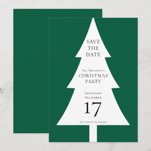 Pine Tree Gestalten Weihnachten Grün Save the Date Einladung