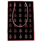 Pine Tree Gift Bag (rot) Mittlere Geschenktüte (Vorderseite)
