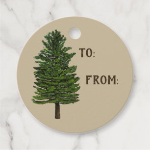 Pine Tree Gift Tag Geschenkanhänger
