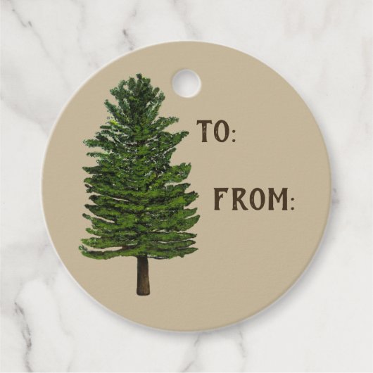 Pine Tree Gift Tag Geschenkanhänger (Vorderseite)