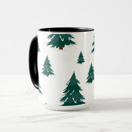 Pine Tree Gift Tag Tasse (Vorderseite Links)