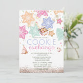  Pine Tree Gingerbread Cookies Stars Christmas Einladung (Stehend Vorderseite)