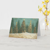 Pine-Tree Gold Foil in Schneeszene Karte (Gelbe Blume)