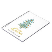 Pine Tree Gold Weihnachtsbälle Notizblock (Linke Seite)