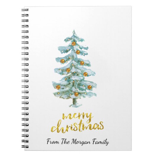 Pine Tree Gold Weihnachtsbälle Notizblock (Vorderseite)